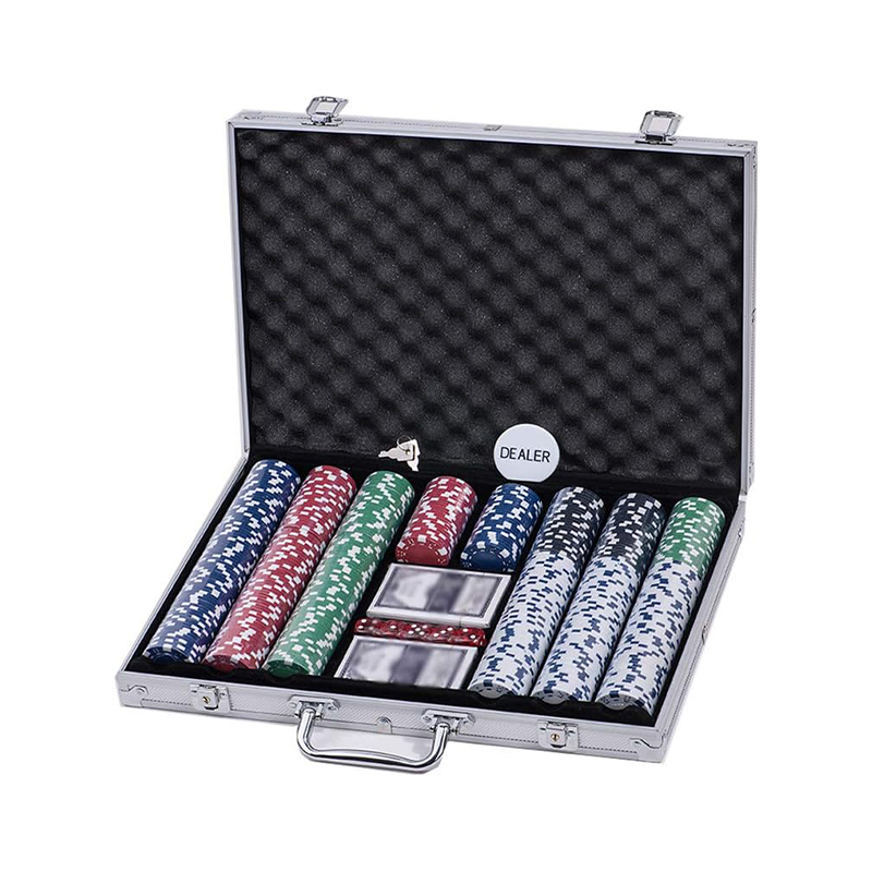 Cipuri de poker cu argilă grea 500psc setat în cutia de aluminiu