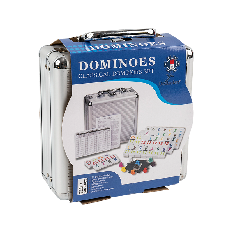 Double Doisprezece din aluminiu Domino -uri de tren mexican