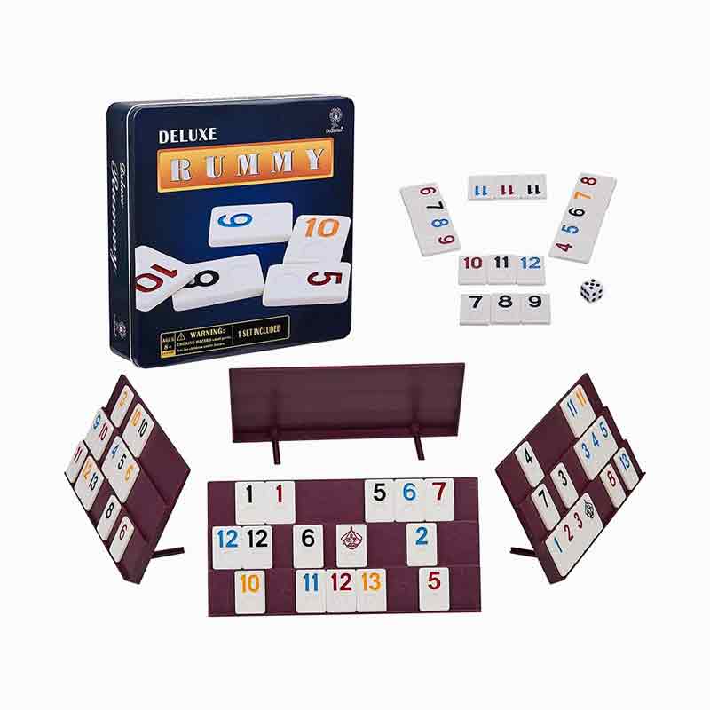 2-4 jucători 106 Tiles Classic Digital Rummy Joc cu carcasă de fier