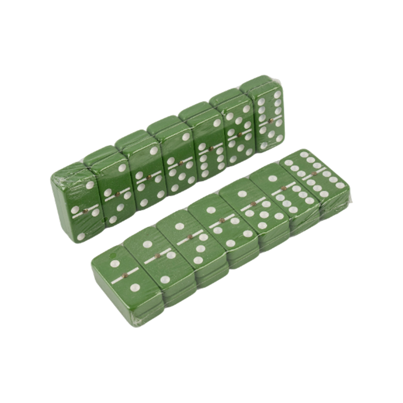 Set colorat de mese verde dot domino set de jetoane